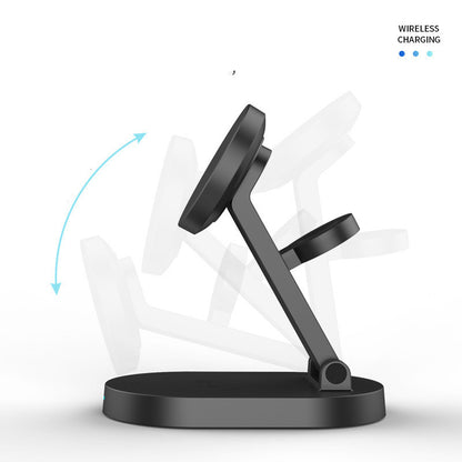 Three-in-one Magnetic Wireless Charger Vertical Stand Foldable