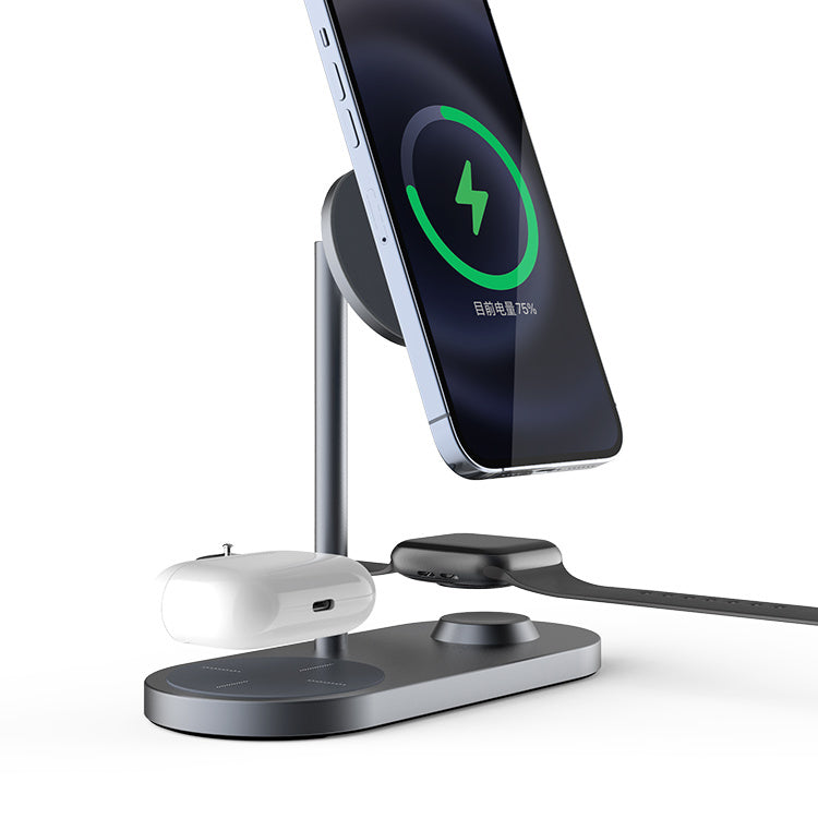 Wireless Charger Magnetic Desktop Stand Three In One