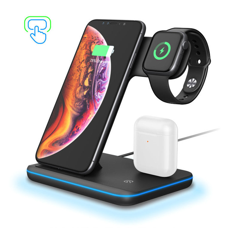 Three-In-One Wireless Charger 15W Wireless Fast Charging Desktop Stand