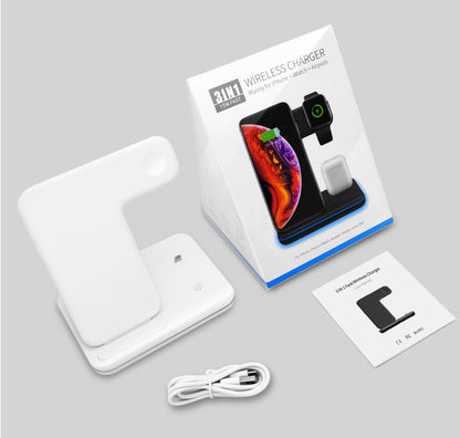 Three-In-One Wireless Charger 15W Wireless Fast Charging Desktop Stand