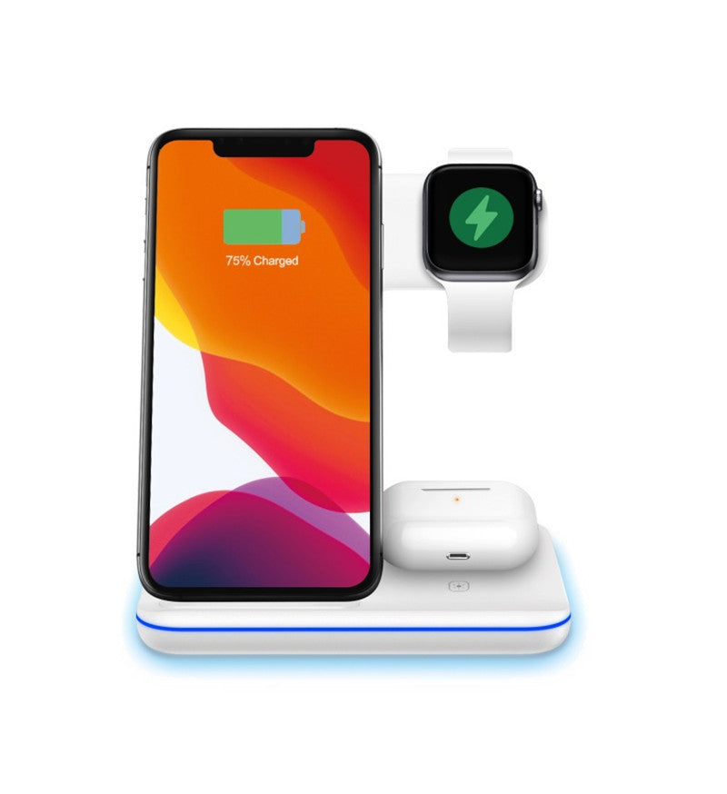 Three-In-One Wireless Charger 15W Wireless Fast Charging Desktop Stand