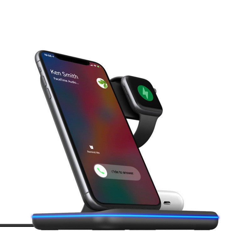 Three-In-One Wireless Charger 15W Wireless Fast Charging Desktop Stand